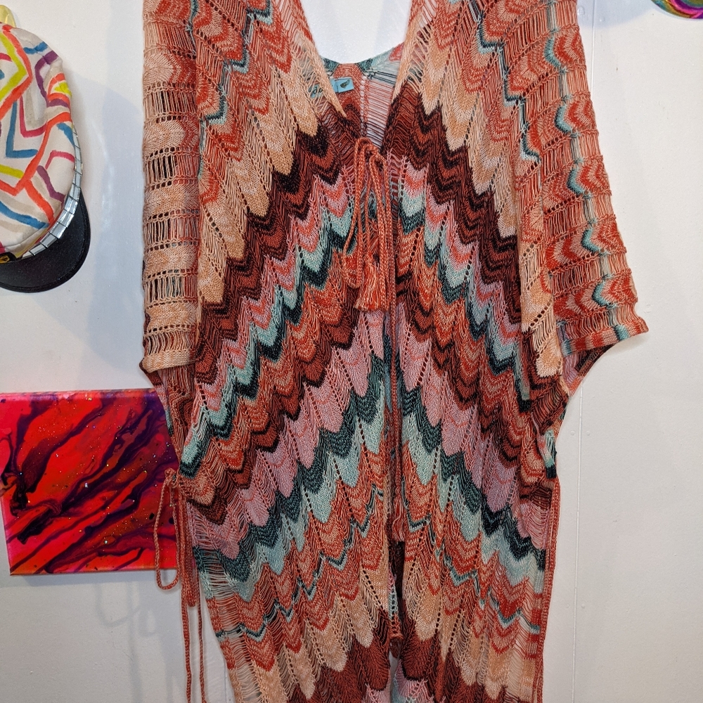 Goddis Cover Up Swim Colorful Size Small